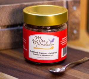 Confiture de fraises et rhubarbe - Miss Marmelades fait à la main